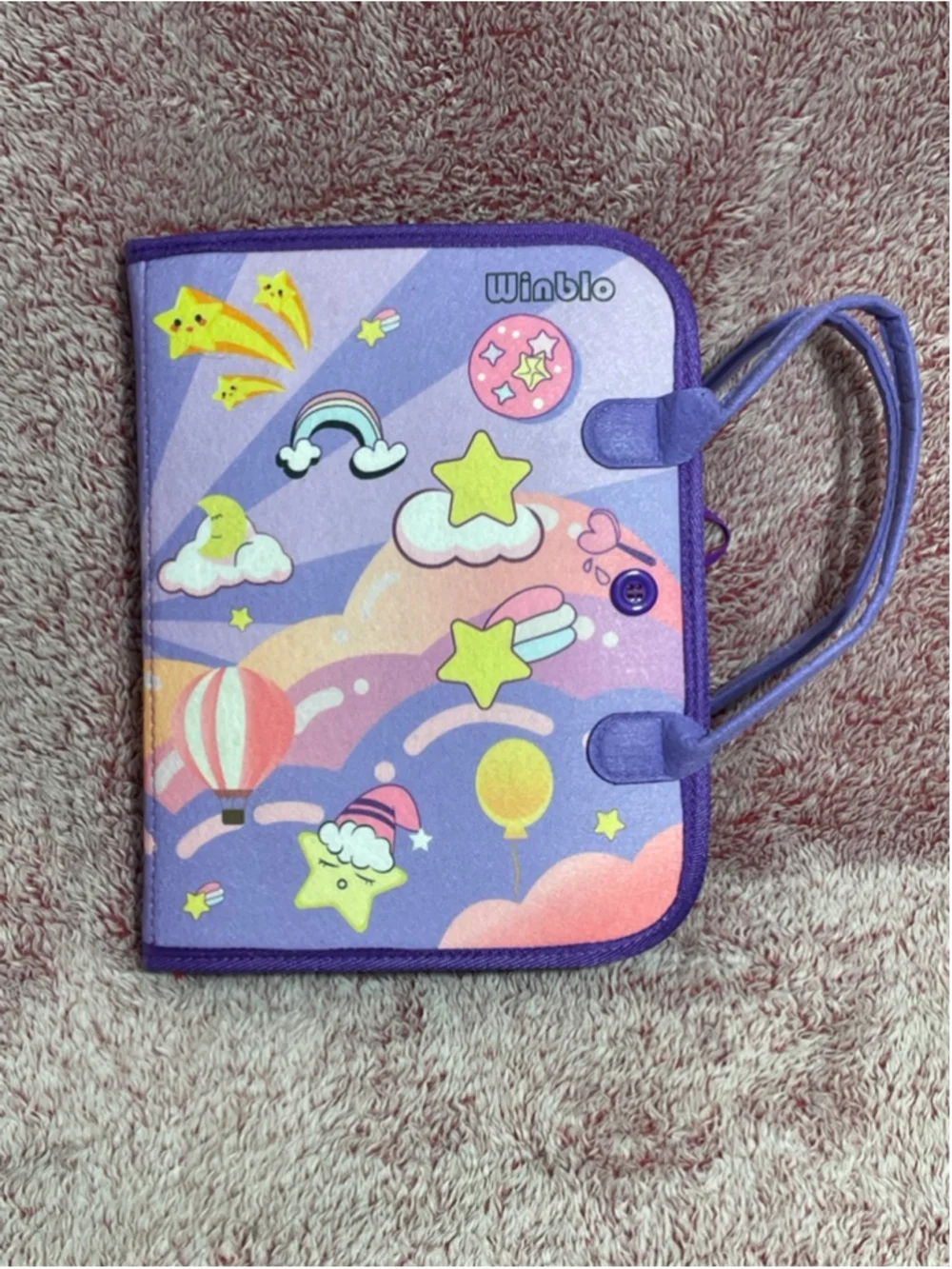 Girls Winblo toddler Montessori Learning Busy Board Purple